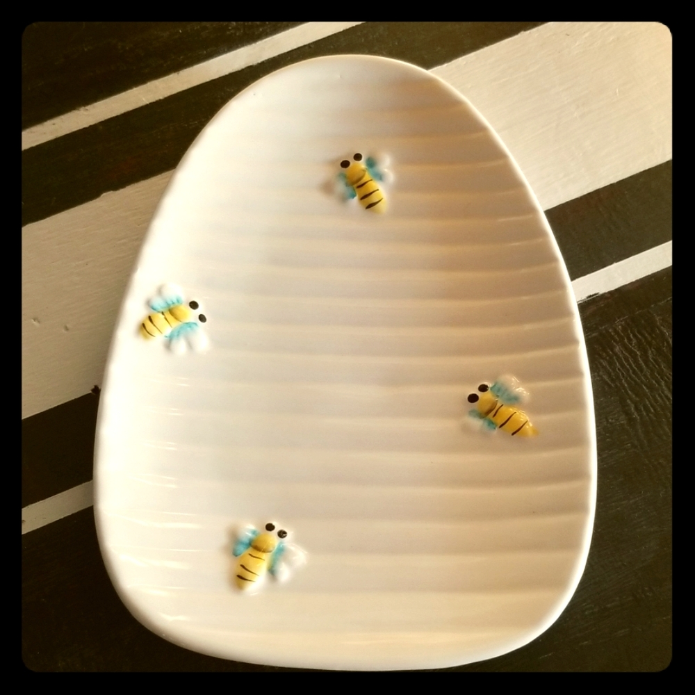 Honeybee hive spoon rest coffee bar decor